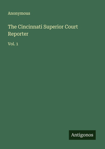 The Cincinnati Superior Court Reporter