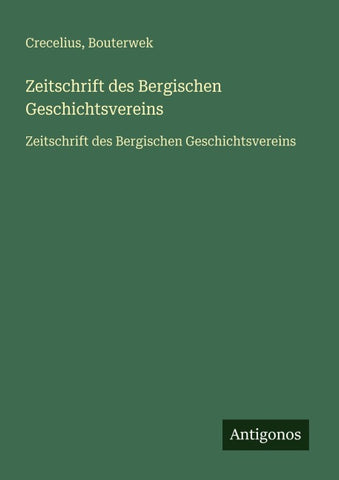 Zeitschrift des Bergischen Geschichtsvereins