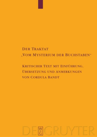 Der Traktat "Vom Mysterium der Buchstaben"