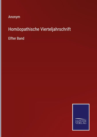 Homöopathische Vierteljahrschrift