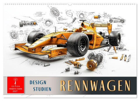 Rennwagen - Design Studien (Wandkalender 2027 DIN A2 quer), CALVENDO Monatskalender
