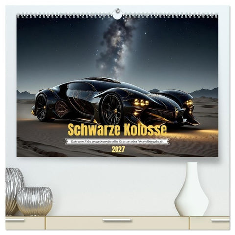 Schwarze Kolosse (hochwertiger Premium Wandkalender 2027 DIN A2 quer), Kunstdruck in Hochglanz