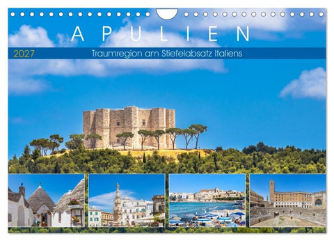 Apulien - Traumregion am Stiefelabsatz Italiens (Wandkalender 2027 DIN A4 quer), CALVENDO Monatskalender