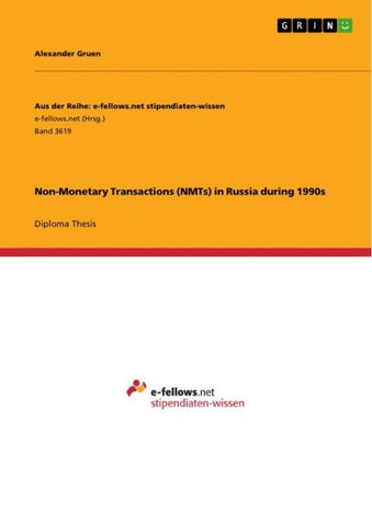 Non-Monetary Transactions (NMTs) in Russia during 1990s