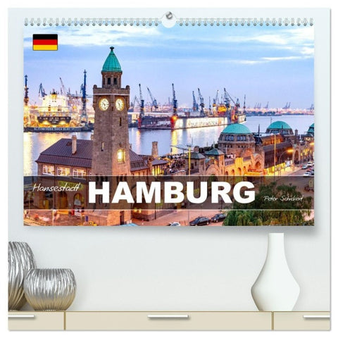 Hansestadt Hamburg (hochwertiger Premium Wandkalender 2027 DIN A2 quer), Kunstdruck in Hochglanz