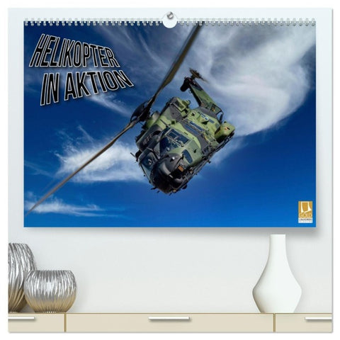 Helikopter in Aktion (hochwertiger Premium Wandkalender 2027 DIN A2 quer), Kunstdruck in Hochglanz