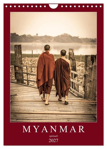MYANMAR SPIRITUELL 2027 (Wandkalender 2027 DIN A4 hoch), CALVENDO Monatskalender