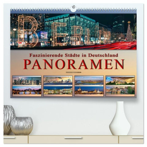 Faszinierende Städte in Deutschland - Panoramen (hochwertiger Premium Wandkalender 2027 DIN A2 quer), Kunstdruck in Hochglanz