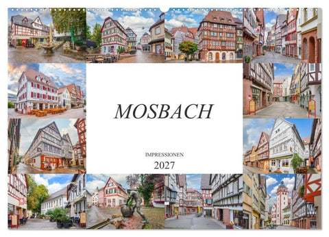 Mosbach Impressionen (Wandkalender 2027 DIN A2 quer), CALVENDO Monatskalender