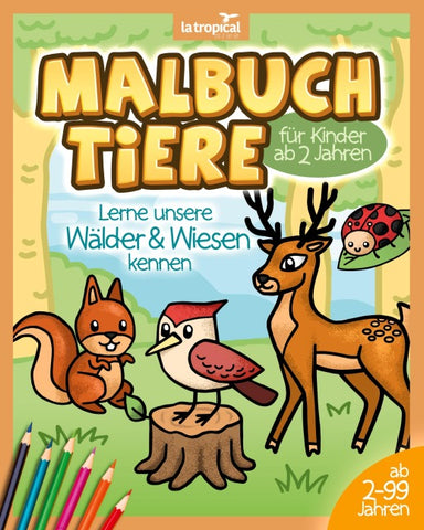 Malbuch Tiere für Kinder ab 2 Jahren