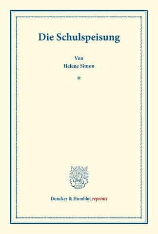 Die Schulspeisung.