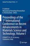 Proceedings of the 1st International Conference on Recent Advancements in Materials Science and Technology, Volume I