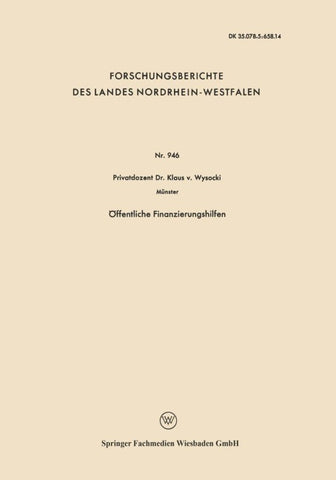 Öffentliche Finanzierungshilfen