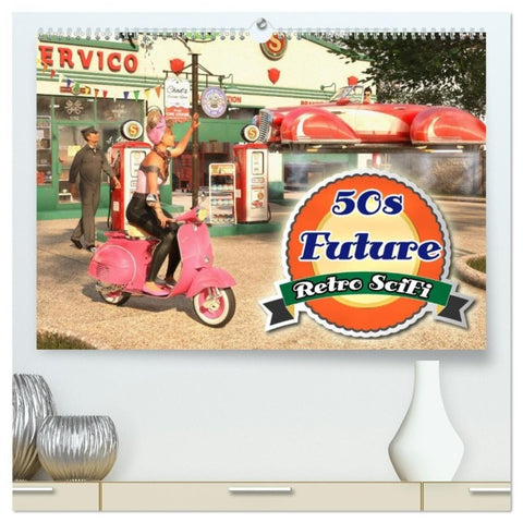 50s Future - Retro SciFi (hochwertiger Premium Wandkalender 2027 DIN A2 quer), Kunstdruck in Hochglanz