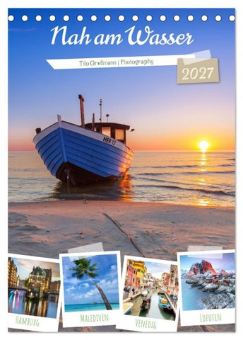 Nah am Wasser (Tischkalender 2027 DIN A5 hoch), CALVENDO Monatskalender