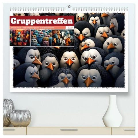 Gruppentreffen (hochwertiger Premium Wandkalender 2027 DIN A2 quer), Kunstdruck in Hochglanz