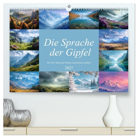 Die Sprache der Gipfel (hochwertiger Premium Wandkalender 2027 DIN A2 quer), Kunstdruck in Hochglanz