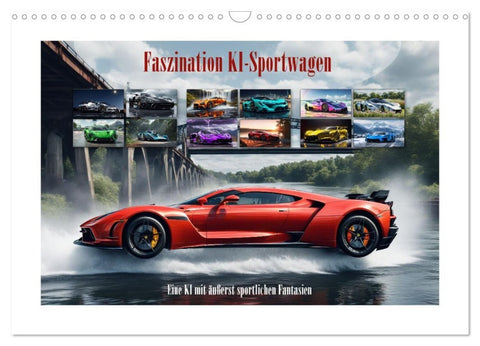 Faszination KI-Sportwagen (Wandkalender 2027 DIN A3 quer), CALVENDO Monatskalender