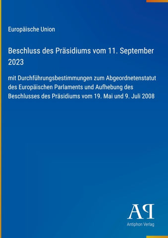 Beschluss des Präsidiums vom 11. September 2023