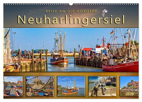Reise an die Nordsee - Neuharlingersiel (Wandkalender 2026 DIN A2 quer), CALVENDO Monatskalender