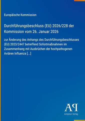 Durchführungsbeschluss (EU) 2026/228 der Kommission vom 26. Januar 2026
