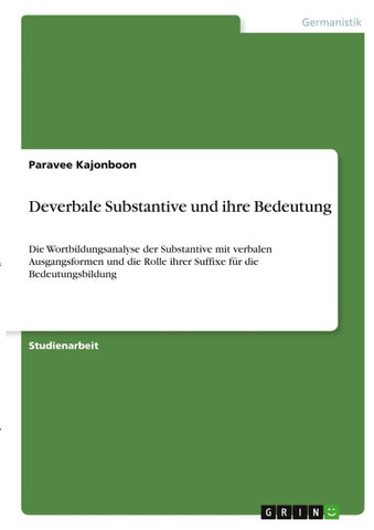 Deverbale Substantive und ihre Bedeutung