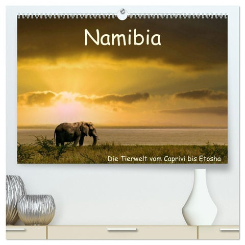 Namibia – Die Tierwelt vom Caprivi bis Etosha (hochwertiger Premium Wandkalender 2027 DIN A2 quer), Kunstdruck in Hochglanz
