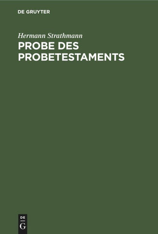 Probe des Probetestaments