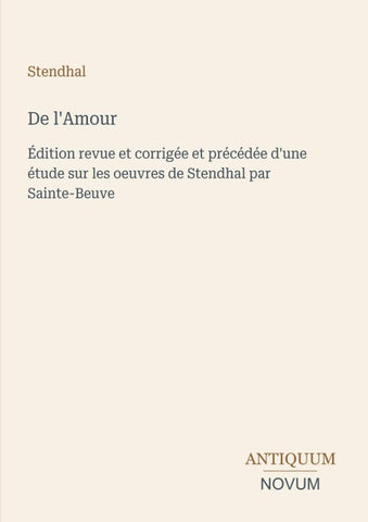 De l'Amour