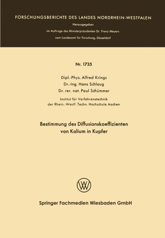 Bestimmung des Diffusionskoeffizienten von Kalium in Kupfer