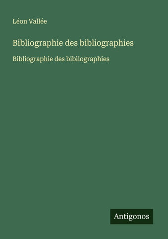 Bibliographie des bibliographies
