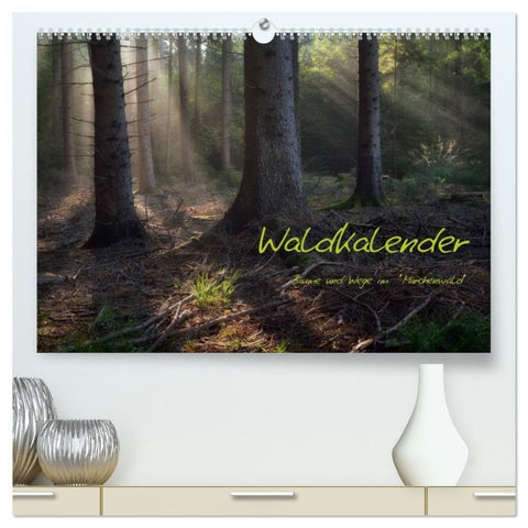 Waldkalender (hochwertiger Premium Wandkalender 2026 DIN A2 quer), Kunstdruck in Hochglanz
