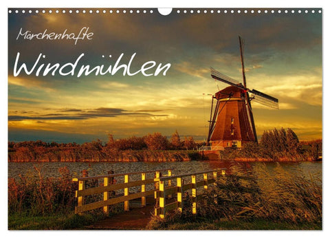Märchenhafte Windmühlen (Wandkalender 2026 DIN A3 quer), CALVENDO Monatskalender