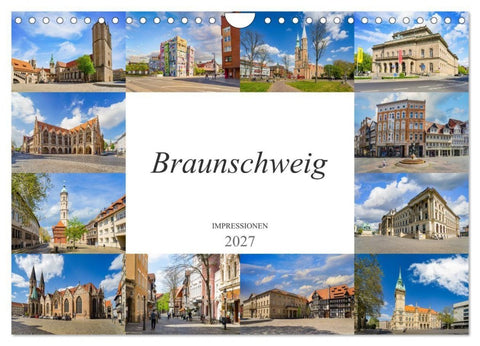 Braunschweig Impressionen (Wandkalender 2027 DIN A4 quer), CALVENDO Monatskalender
