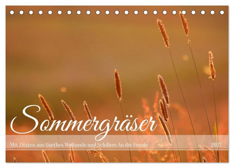 Sommergräser (Tischkalender 2027 DIN A5 quer), CALVENDO Monatskalender