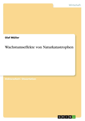 Wachstumseffekte von Naturkatastrophen