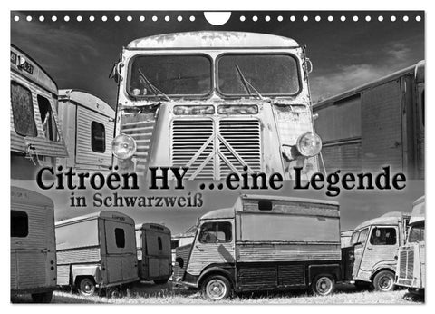 Citroën HY eine Legende in Schwarzweiß (Wandkalender 2027 DIN A4 quer), CALVENDO Monatskalender