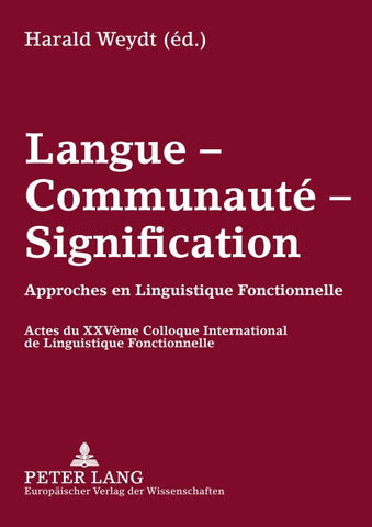 Langue – Communauté – Signification