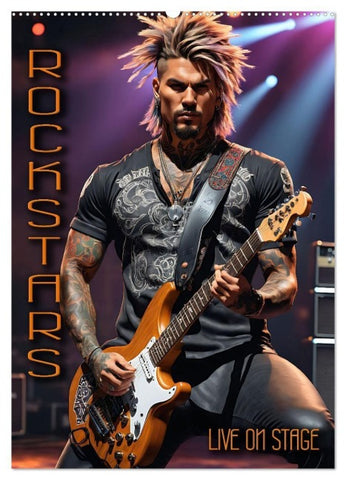 Rockstars - Live on Stage (Wandkalender 2027 DIN A2 hoch), CALVENDO Monatskalender