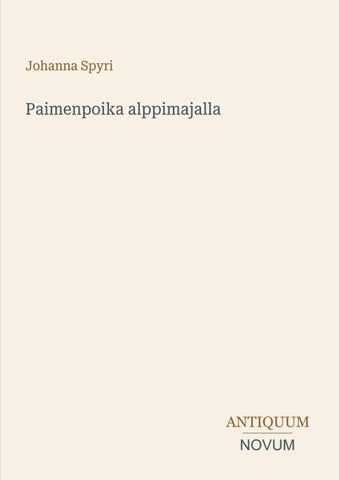 Paimenpoika alppimajalla