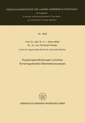 Kopplungserscheinungen zwischen ferromagnetischen Elementarprozessen