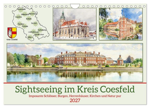 Sightseeing im Kreis Coesfeld (Wandkalender 2027 DIN A4 quer), CALVENDO Monatskalender