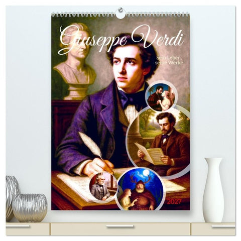 Giuseppe Verdi (hochwertiger Premium Wandkalender 2027 DIN A2 hoch), Kunstdruck in Hochglanz