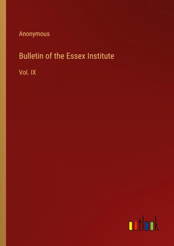Bulletin of the Essex Institute