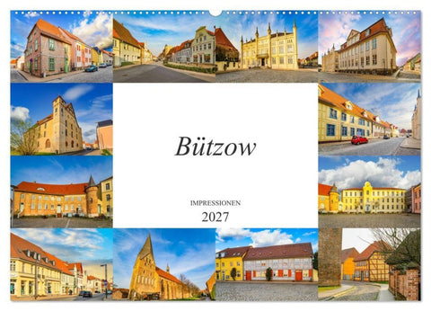 Bützow Impressionen (Wandkalender 2027 DIN A2 quer), CALVENDO Monatskalender