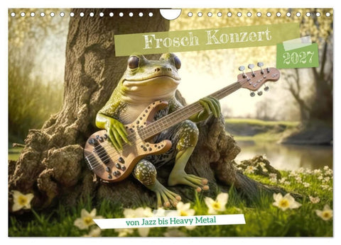 Frosch Konzert (Wandkalender 2027 DIN A4 quer), CALVENDO Monatskalender