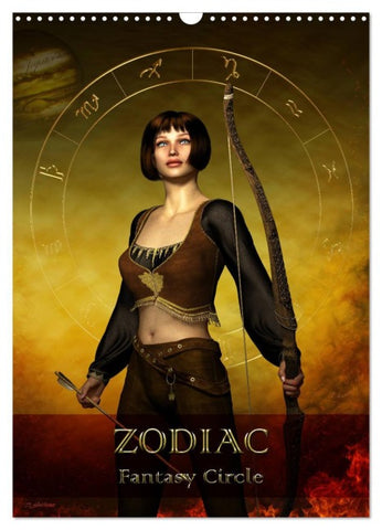 Zodiac Fantasy Circle (Wall Calendar 2026 DIN A3 portrait), CALVENDO 12 Month Wall Calendar