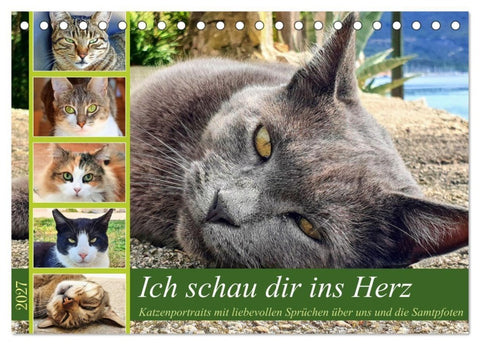 Ich schau dir ins Herz (Tischkalender 2027 DIN A5 quer), CALVENDO Monatskalender