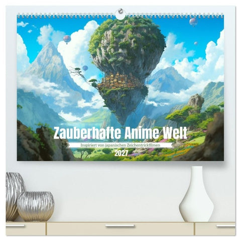 Zauberhafte Anime Welt (hochwertiger Premium Wandkalender 2027 DIN A2 quer), Kunstdruck in Hochglanz
