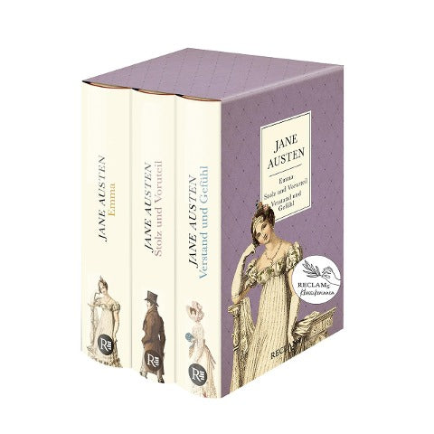 3 Bücher von Jane Austen im Schuber: Emma, Stolz und Vorurteil (Sinn und Sinnlichkeit), Verstand und Gefühl